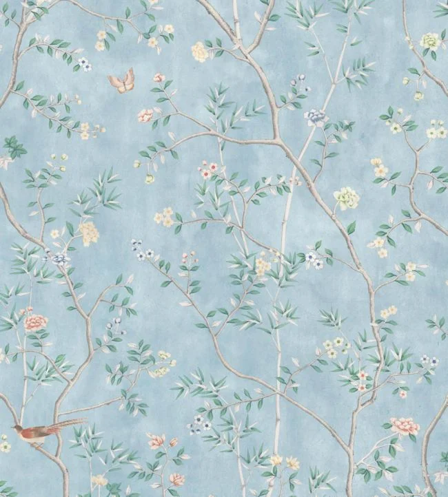 Chinoiserie Onism Wallpaper – Mural – Sky Blue