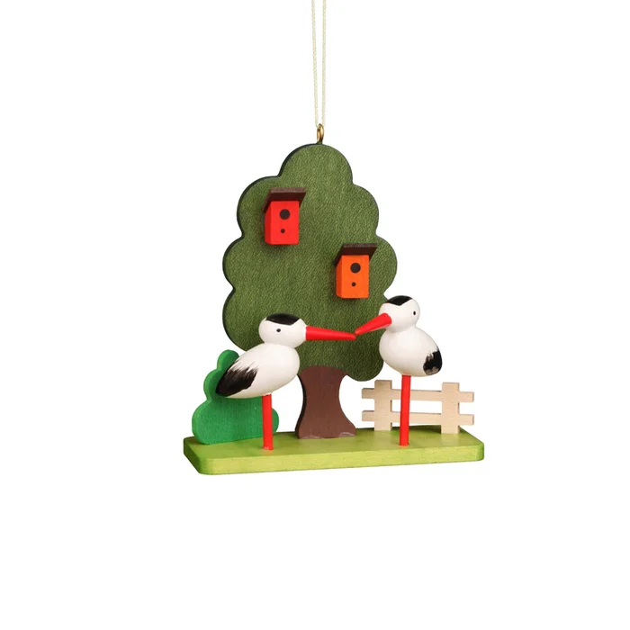 Christian Ulbricht ORNMNT-STORK COUPLE/TREE EACH