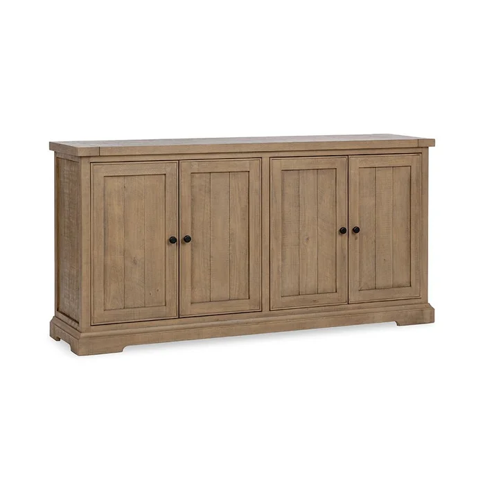 Classic Home – Allegra 4-Door Reclaimed Pine Wood Buffet Sideboard – Natural – 52004189