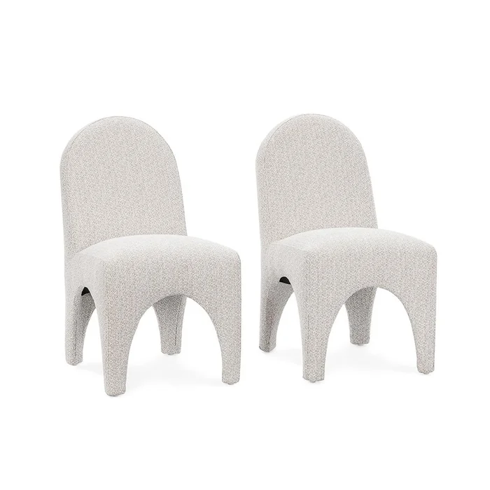 Classic Home – Ella Set of 2 Upholstered Fabric Dining Chair – Birch Cream – 53051777
