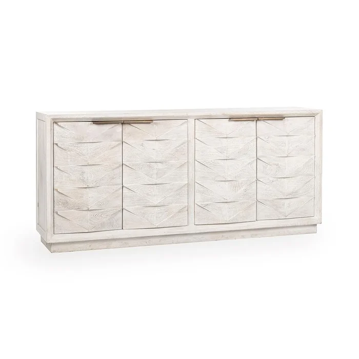 Classic Home – Marvin Mango Wood Sideboard Buffet – White Wash – 52010945