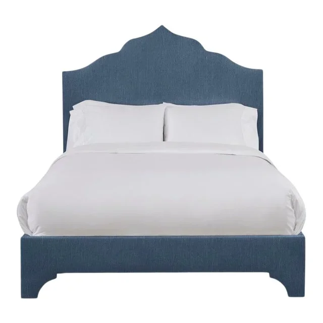 Clementine Full/Double Bedframe, Navy Linen