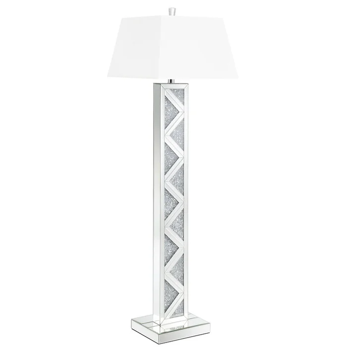 Coaster Carmen Geometric Base Floor Lamp Silver