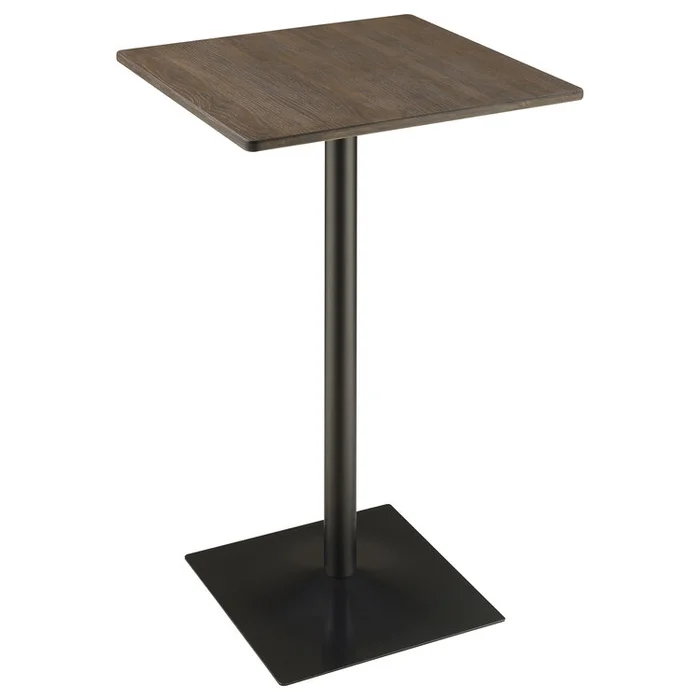 Coaster Cavalier Square Bar Table Dark Elm and Matte Black