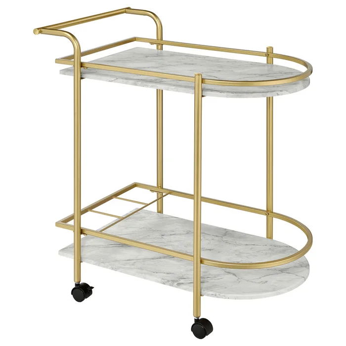 Coaster Desiree 2-tier Bar Cart with Casters