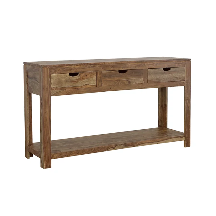 Coaster Esther 3-drawer Storage Console Table Natural Sheesham