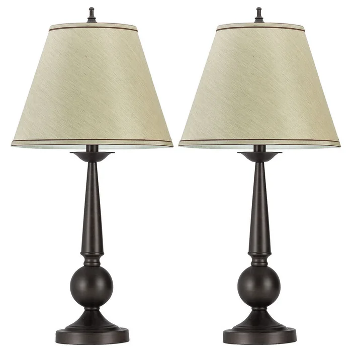 Coaster Ochanko Cone shade Table Lamps Bronze and Beige (Set of 2)