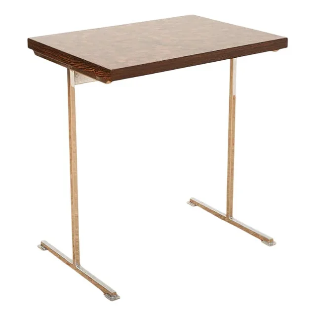 Console Table with Chrome-Plated Metal Frame