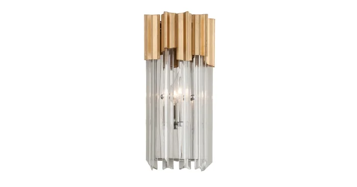 Corbett Lighting Charisma Single Light 14″ High Wall Sconce with Crystal Shade – ADA Compliant