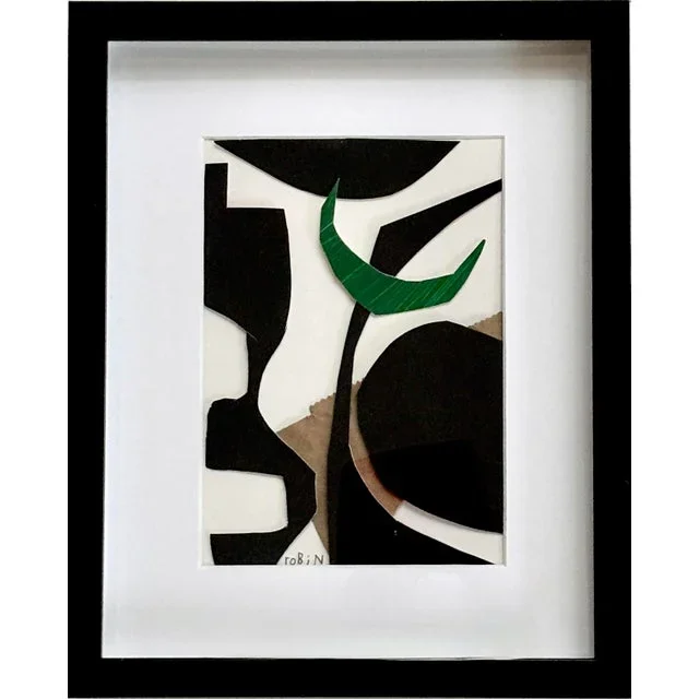 Corcovado. Mini Collage Art by Robin Zingone, Framed