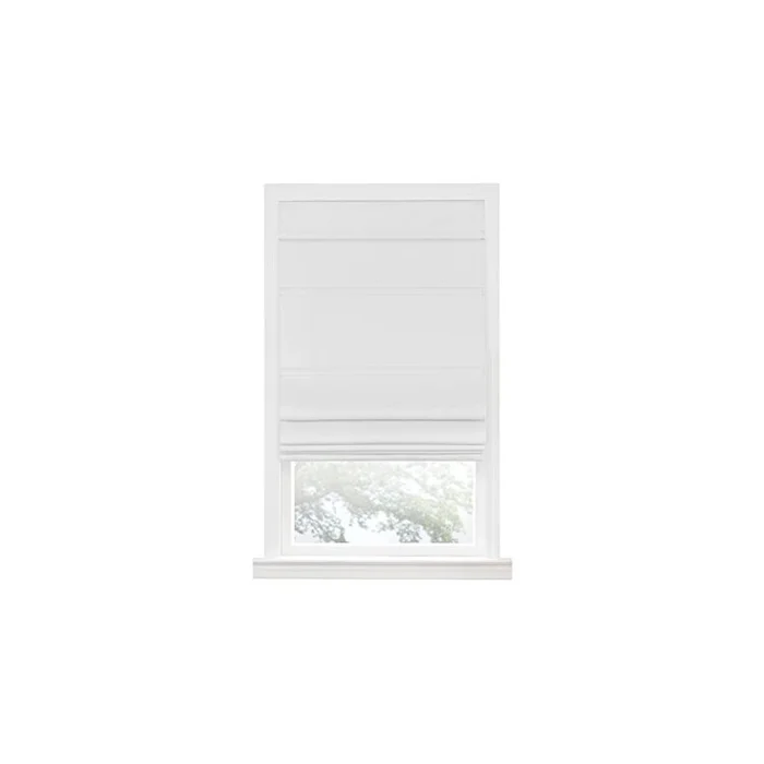 Cordless Blackout Roman Shade 33×64 White Window Treatment – Achim Importing