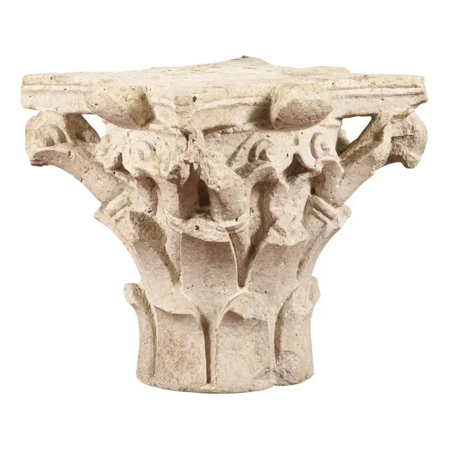 Corinthian Style White Stone Capital