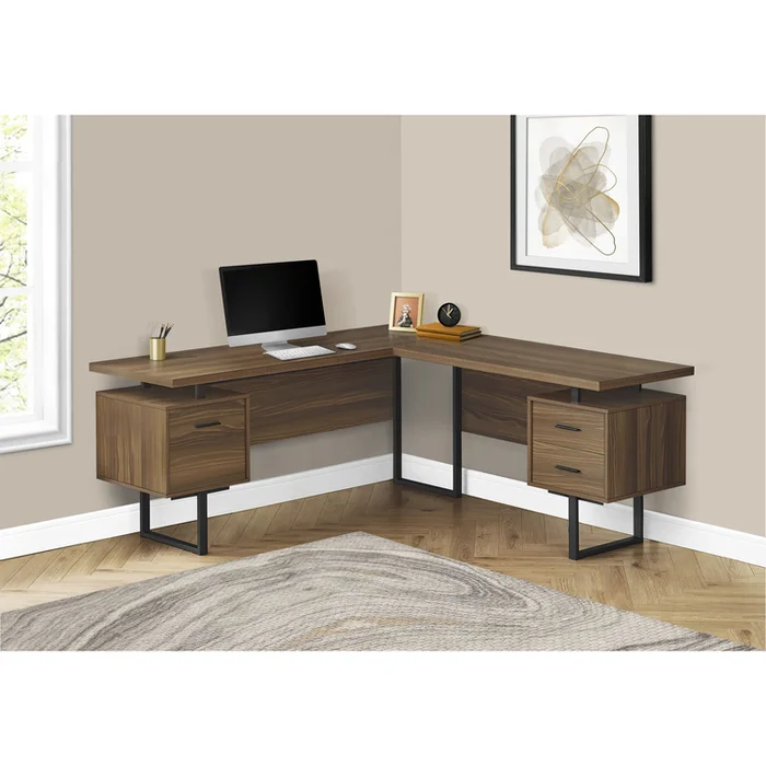 Corner L Shape Computer Desk Modern Office Workstation