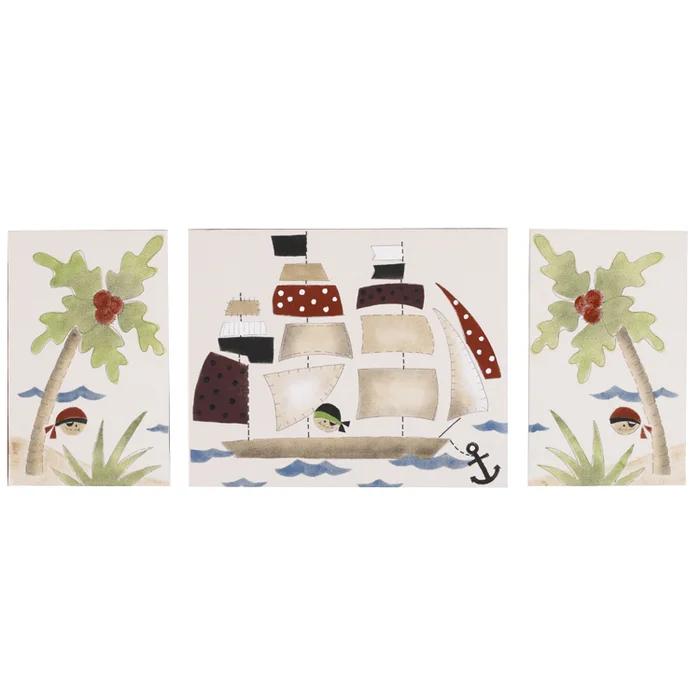 Cottontale Designs Pirates Cove 3 Piece Wall Art Set