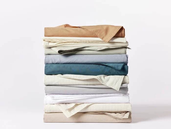 Coyuchi: Crinkled Percale Sheet Set