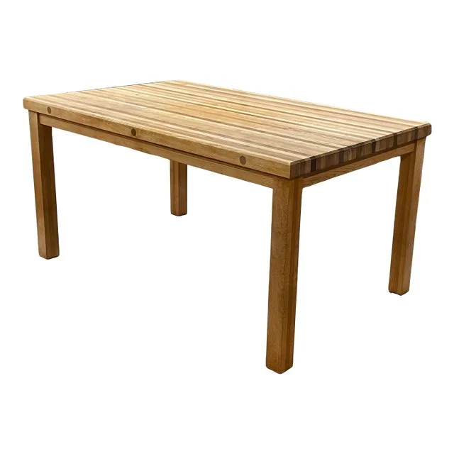 Custom Teak Butcher Block Dining Table