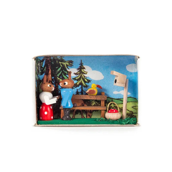 Cute Adorable Bunny Couple Figurine Set Made in Germany 1.5″H x 2.25″W