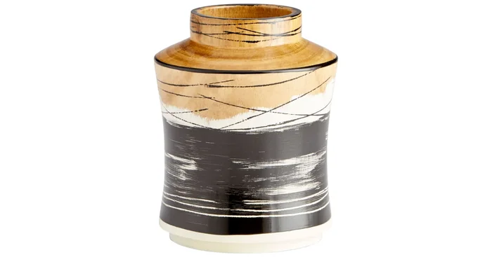 Cyan Design Snow Flake 6-1/2″ Diameter Wood Vase