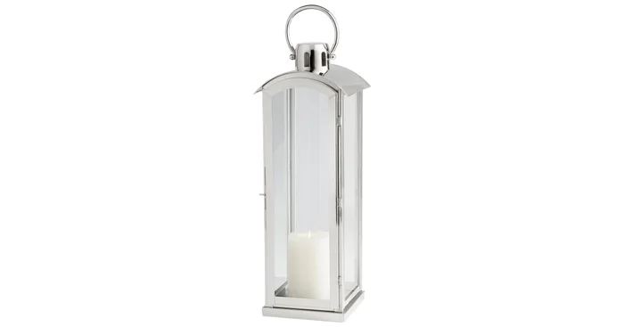 Cyan Design Wilder Glass and Stainless Steel Lantern Candle Holder