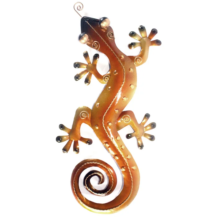 D-Art Collection Iron Orange Gecko Wall D?cor Medium