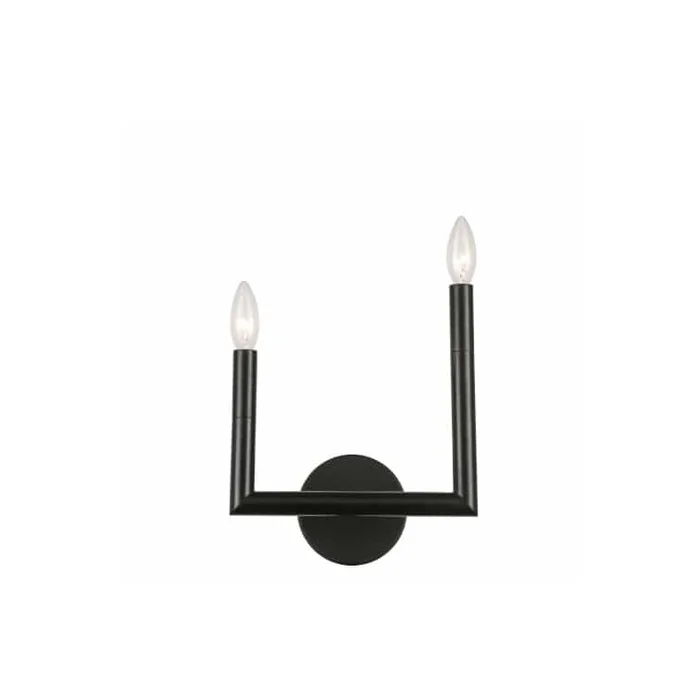 Dainolite 2LT Incandescent Wall Sconce, MB w/ CLR Glass