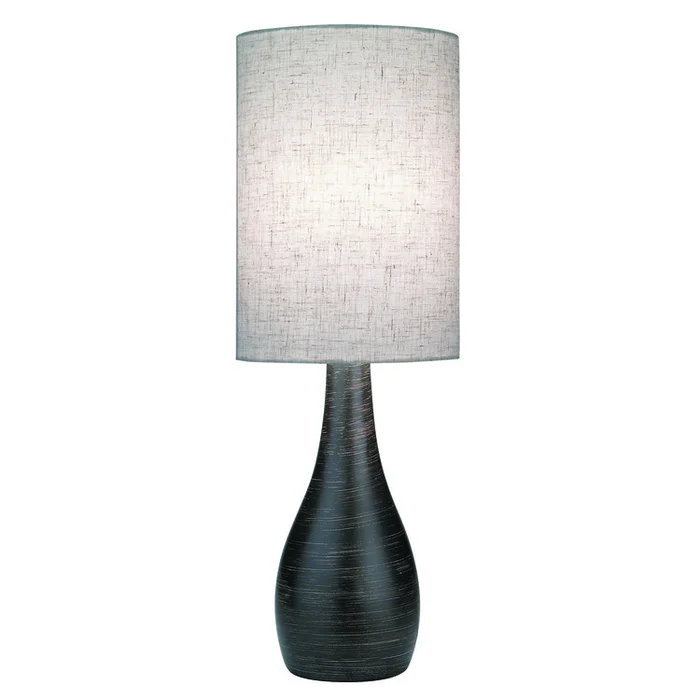 Dark Bronze Mini Table Lamp E27 40W Shade – Lite Source