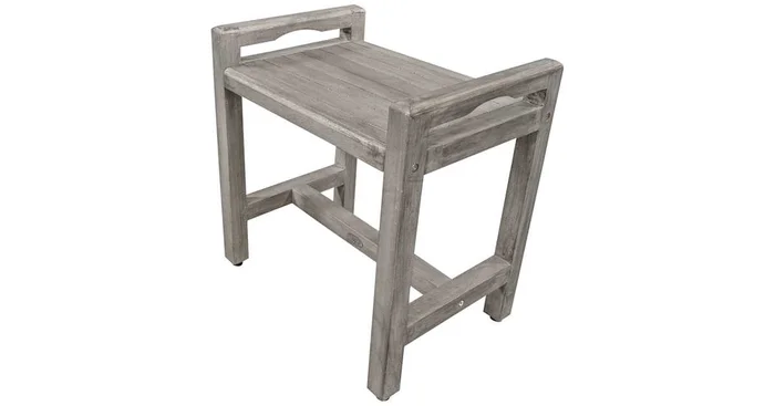 DecoTeak Eleganto 20″ Solid Teak Shower Bench with LiftAid Arms