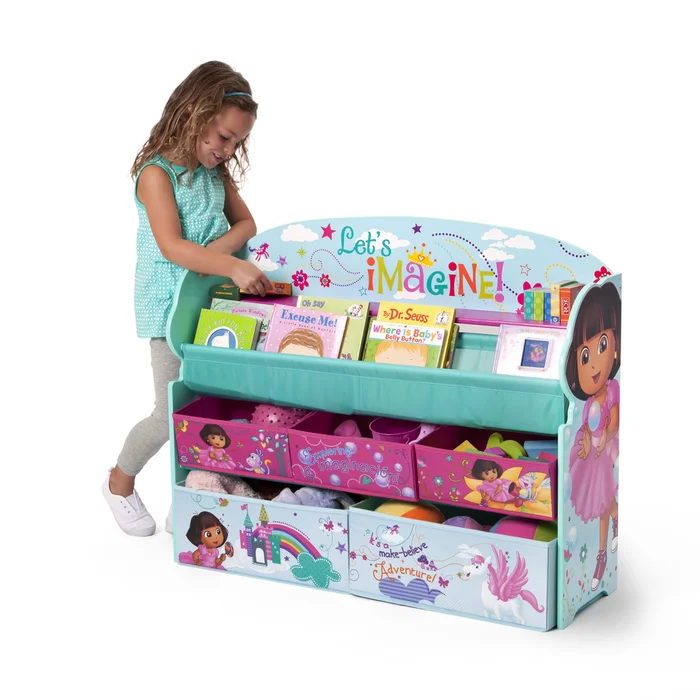 Delta Children Dora the Explorer Deluxe Book & Toy Organizer