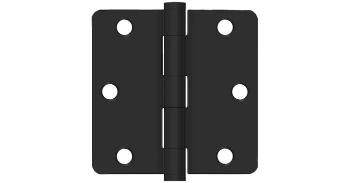 Deltana 3-1/2″ x 3-1/2″ Plain Bearing 1/4″ Radius Corner Mortise Door Hinge – Pair