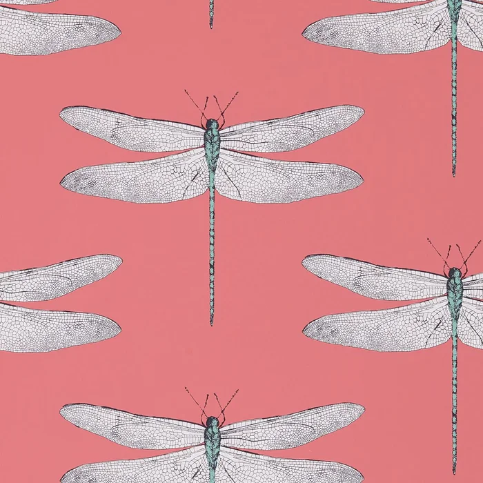 Demoiselle Wallpaper – Coral/Mint – HGAT111245 – Harlequin