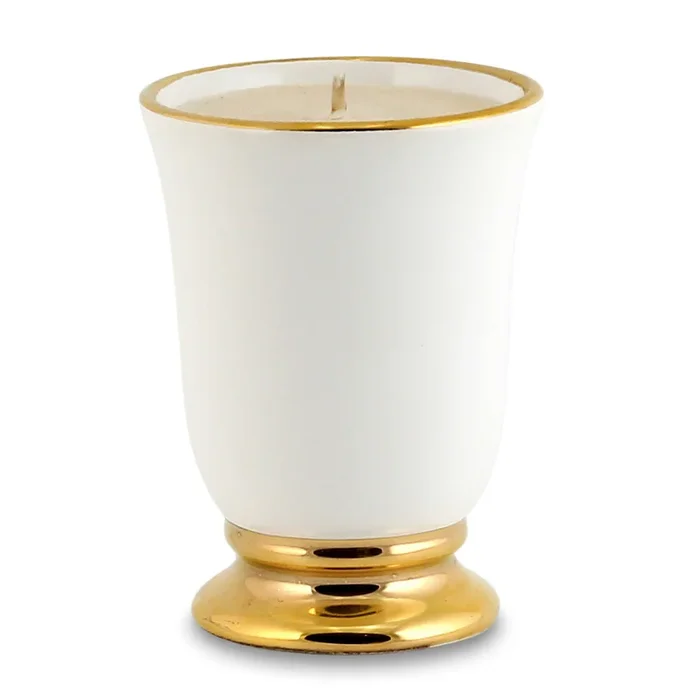 DERUTA ORO: Deluxe Precious Bell Cup Candle with Pure Gold Rim