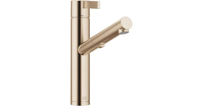 Dornbracht Eno 1.5 GPM Single Hole Pull Out Kitchen Faucet with Swivel Spout and Aerated Stream