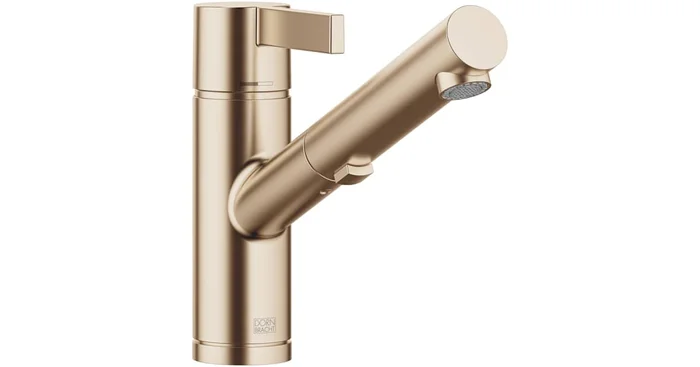 Dornbracht Eno 1.5 GPM Single Hole Pull Out Kitchen Faucet with Swivel Spout and Cartridge