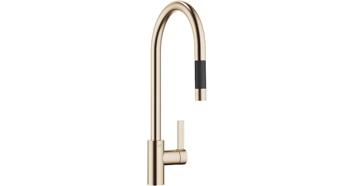 Dornbracht Tara Ultra 1.5 GPM Single Hole Pull Down Kitchen Faucet with Swivel Spout and Cartridge