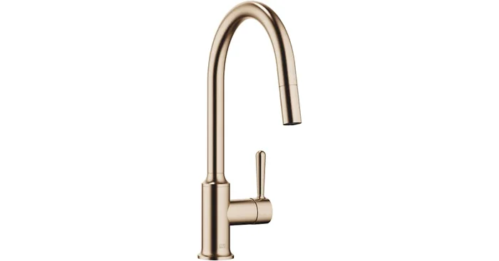Dornbracht Vaia 1.5 GPM Single Hole Pull Down Kitchen Faucet with Swivel Spout and Cartridge