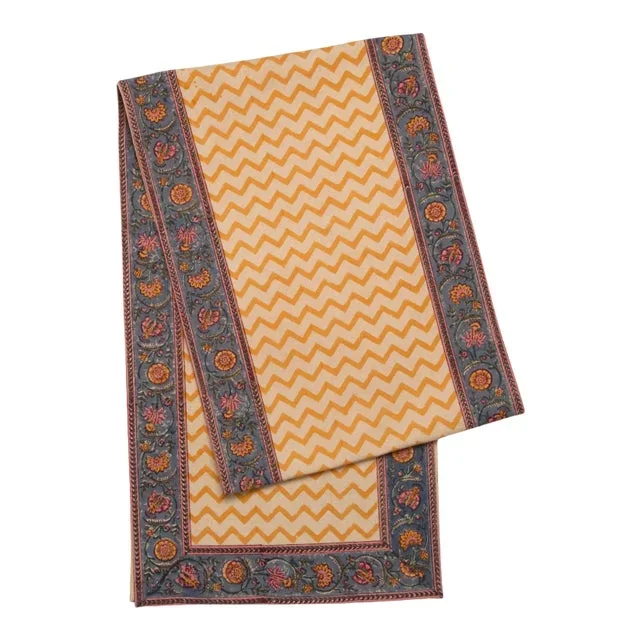 Dragonfly Chevron Mustard Yellow Runner