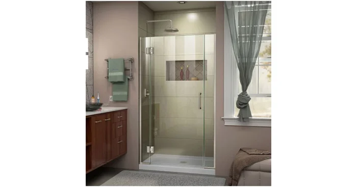 DreamLine Unidoor-X 72″ High x 39″ Wide Hinged Frameless Shower Door with Clear Glass