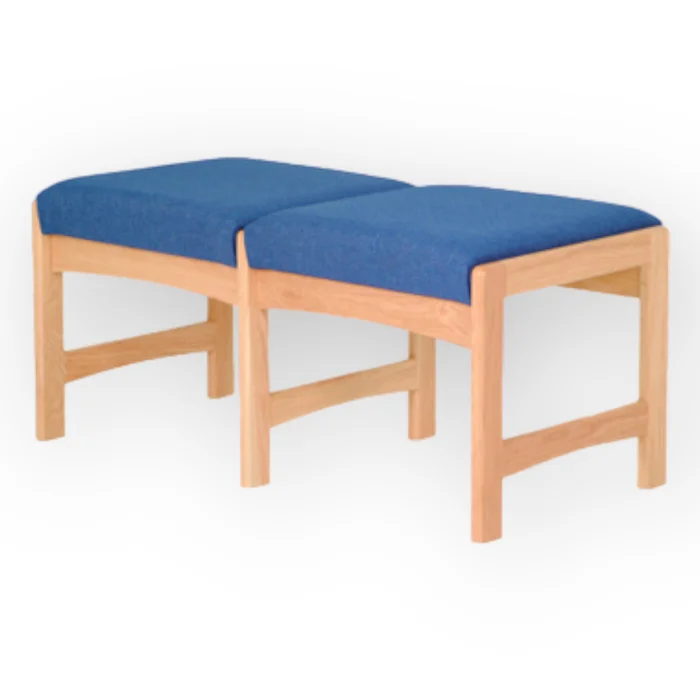 Durable Two Seat Bench with Solid Oak Frame & Extra Thick Cushions