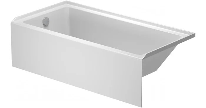 Duravit Duravit No. 1 60″ x 30″ Three Wall Alcove Acrylic Soaking Tub with Left Drain and Overflow