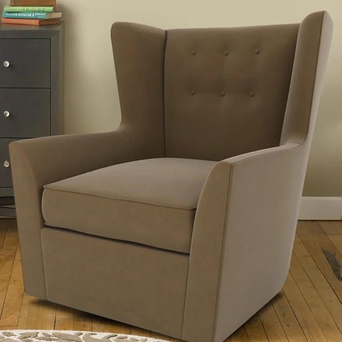 DwellStudio Myles Glider in Dorosuede Cappuccino