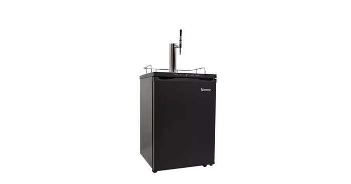 EdgeStar 24 Inch Wide Free Standing Single Tap Nitro Kegerator with Deep Chill and U-Coupler
