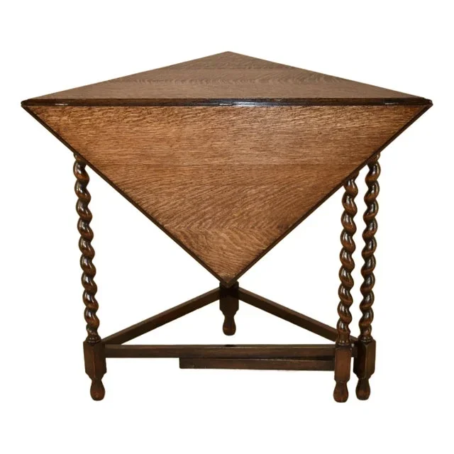 Edwardian Oak Handkerchief Table, Circa 1900