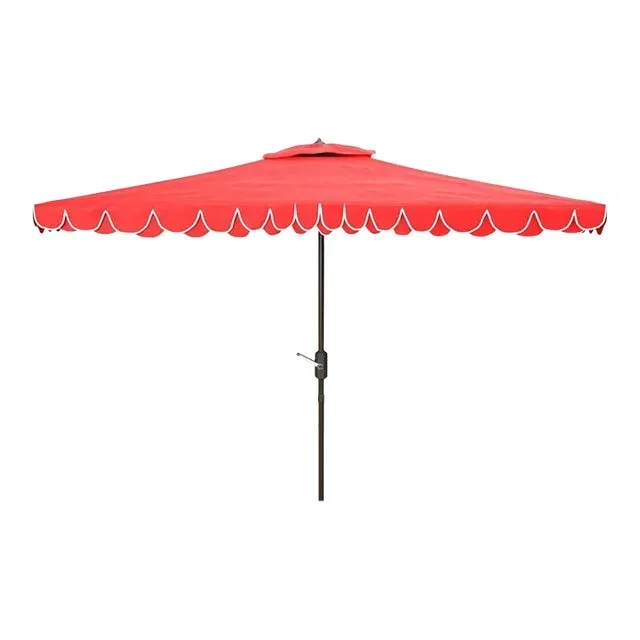 Elegant 6.5×10 Rectangle Umbrella – Red