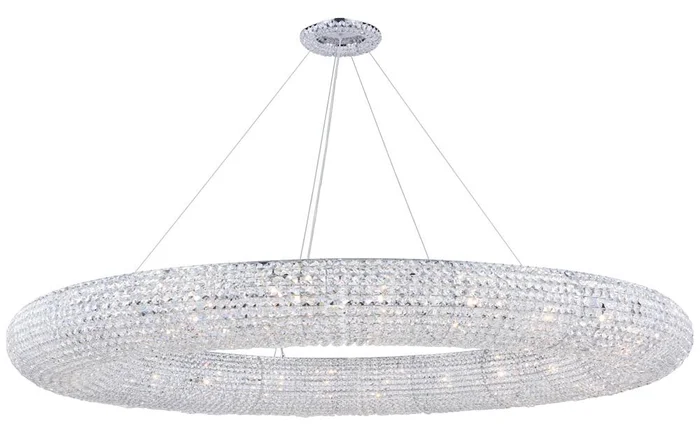 Elegant Furniture & Lighting – Paris 30 light Chrome Chandelier Clear Royal Cut Crystal – 2114G71C/RC
