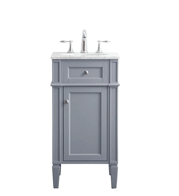 Elegant Furniture & Lighting – Park Avenue 18 in. Single Bathroom Vanity set in grey – VF12518GR