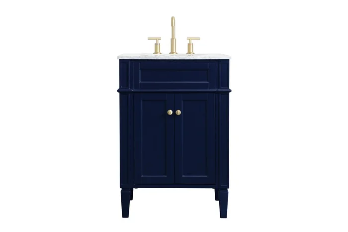 Elegant Furniture & Lighting – Park Avenue 24 inch Single bathroom vanity in blue – VF12524BL