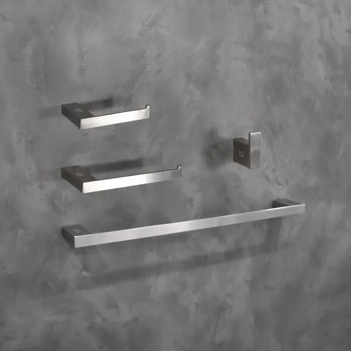 Elegant Furniture & Lighting – Sofia 4-Piece Bathroom Hardware Set in Brushed Nickel – HWB-13S4BNK