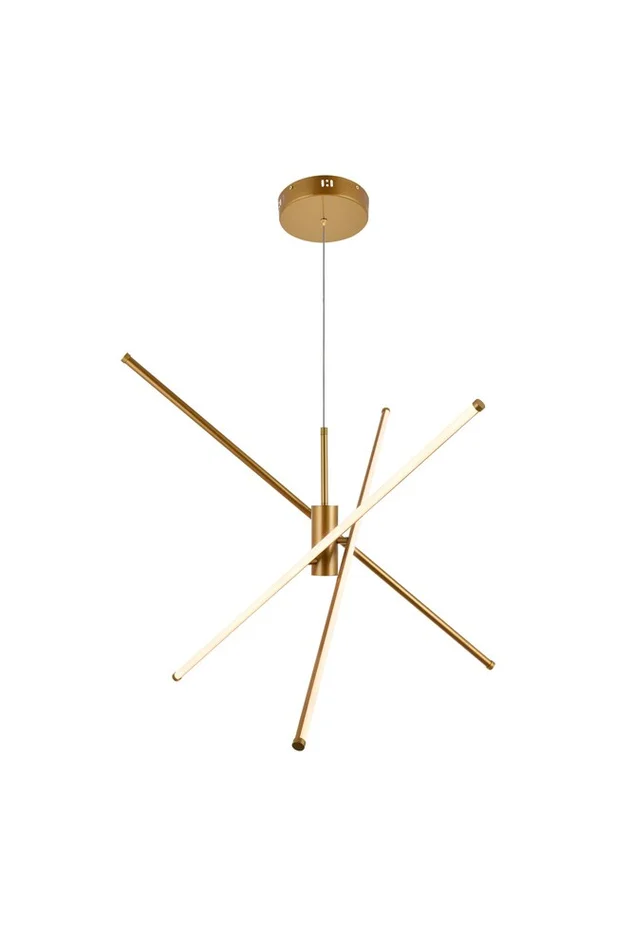 Elegant Furniture & Lighting – Sonya 3 Light Gold Pendant – LD9001D42BR