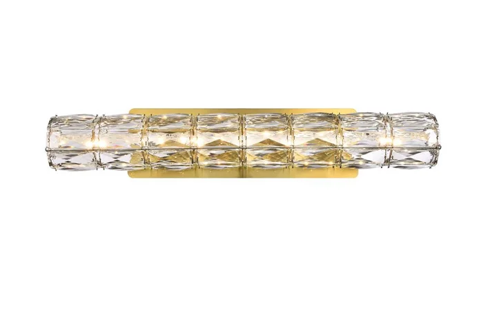 Elegant Furniture & Lighting – Valetta 24 inch LED linear wall sconce in gold – 3501W24G