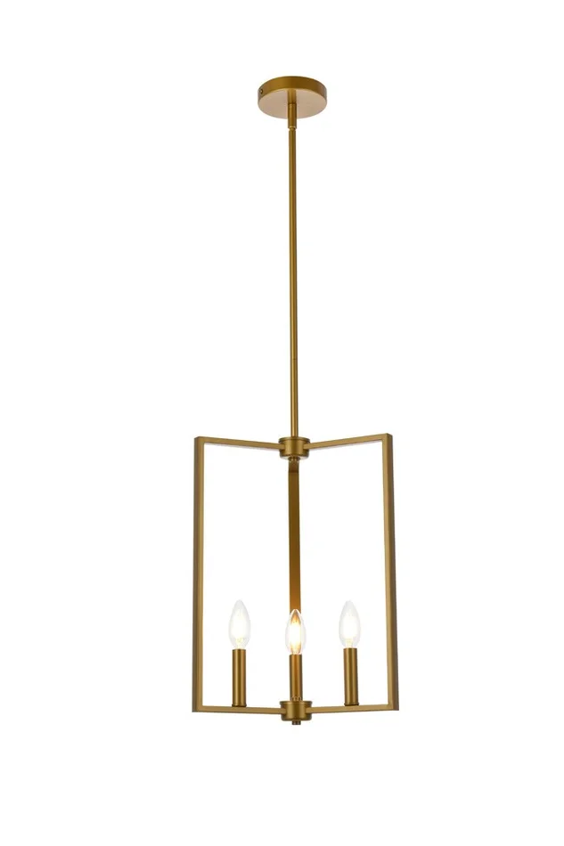 Elegant Furniture & Lighting – Vino 3 lights pendant in brass – LD7071D14BR